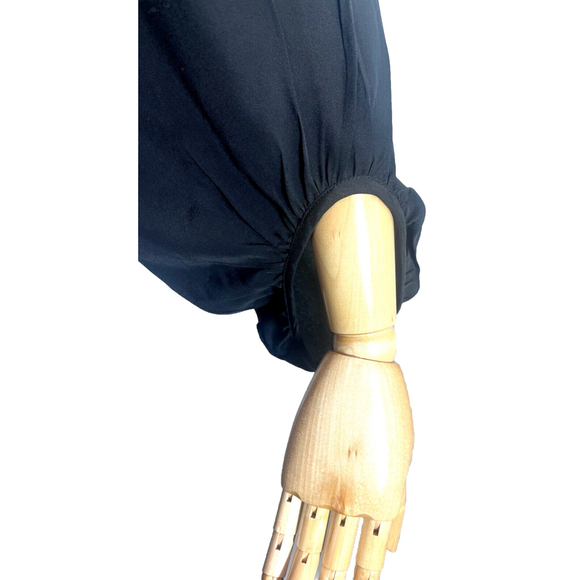 Avenue Black Beaded Balloon Sleeves Top Tunic Plus Size 26 28 New - Picture 5 of 15